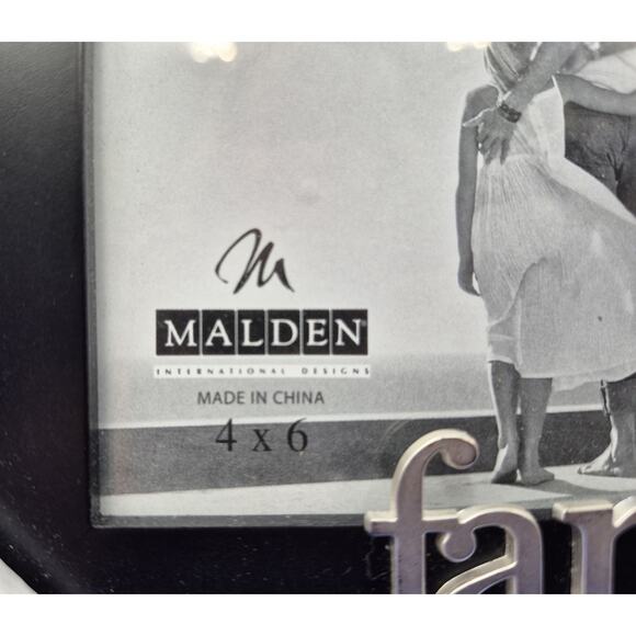 NEW Malden FAMILY Black Picture Frame for 4x6 Photo - Picture 2 of 6